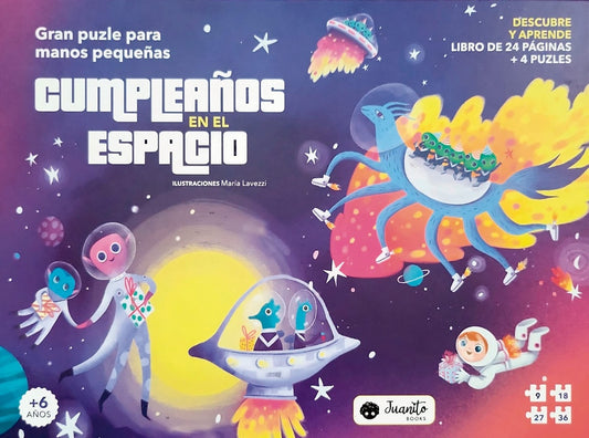 Cumpleaños en el espacio. Gran puzle para manos pequeñas | JUANITO