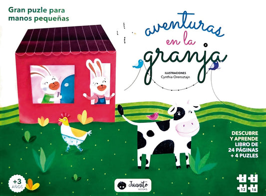 Aventuras en la granja. Gran puzle para manos pequeñas | Juanito Books
