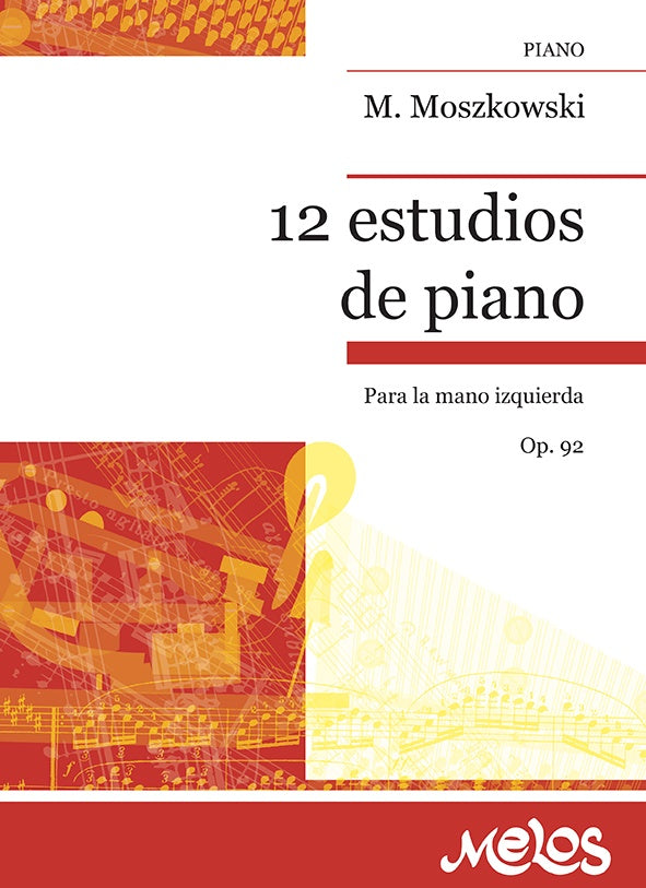 BA8779 - 12 estudios de piano para la mano izquierda Op.92 | Moritz Moszkowski