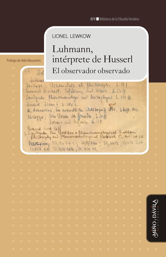 Luhmann, interprete de Husserl | Lionel Lewkow
