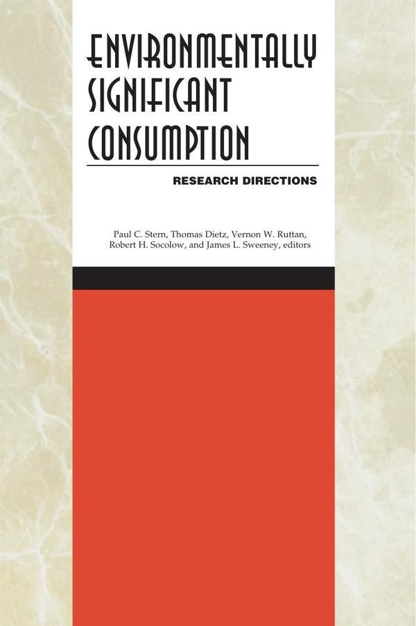 Environmentally Significant Consumption | HEINRICH / AA.VV. HOFFMANN