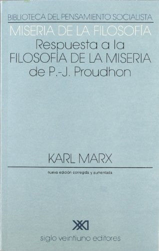 Miseria de la Filosofía | Karl Marx/ Friedrich Engels