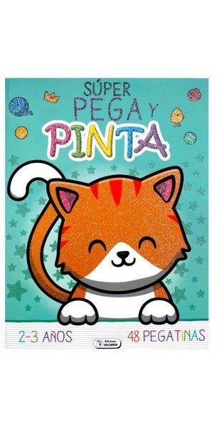 Súper pega y pinta - 2-3 años - 48 pegatinas | Editorial Saldaña