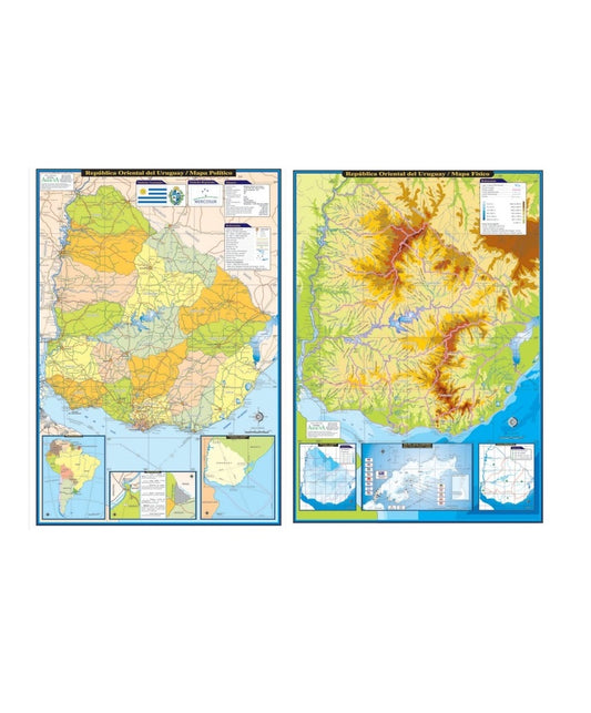 Mapa Uruguay físico y político plastificado reversible 70 x 100 cm

 | EDITORIAL AMAUTA