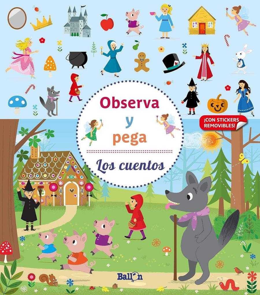 Observa y pega. Los cuentos | Varios autores