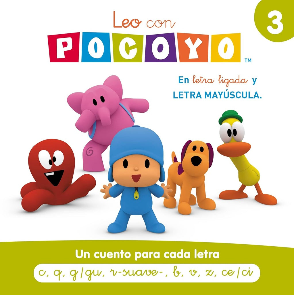 Pocoyó. Lectoescritura - Leo con Pocoyó. Un cuento para cada letra c, q, g/gu, r-suave-, b, v, z, ce | ANIMAJ