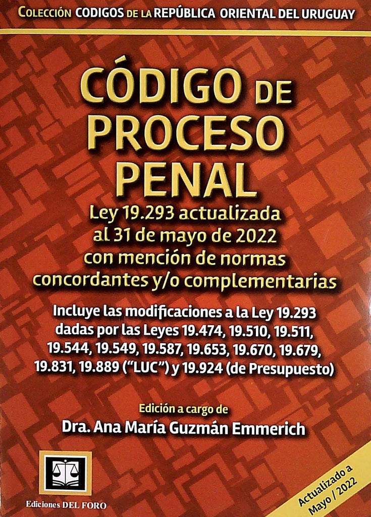 Código de proceso penal | ANA MARIA GUZMAN EMMERICH