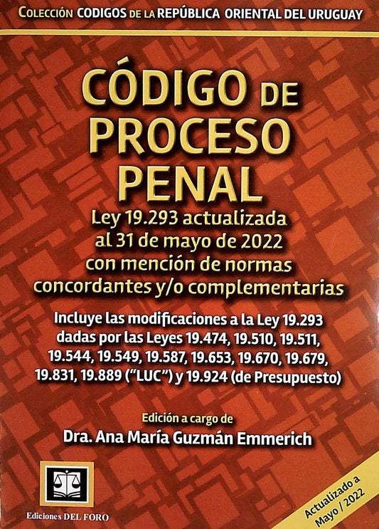 Código de proceso penal | ANA MARIA GUZMAN EMMERICH