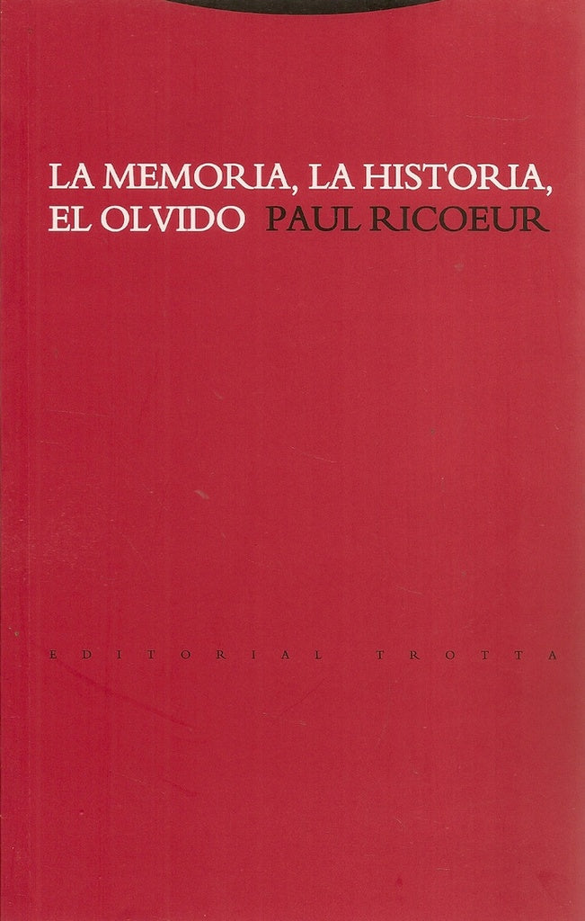 MEMORIA, LA HISTORIA, EL OLVIDO, LA | PAUL RICOEUR