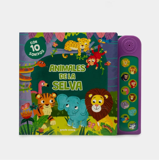 Animales de la selva. Con 10 sonidos | SILVER DOLPHIN