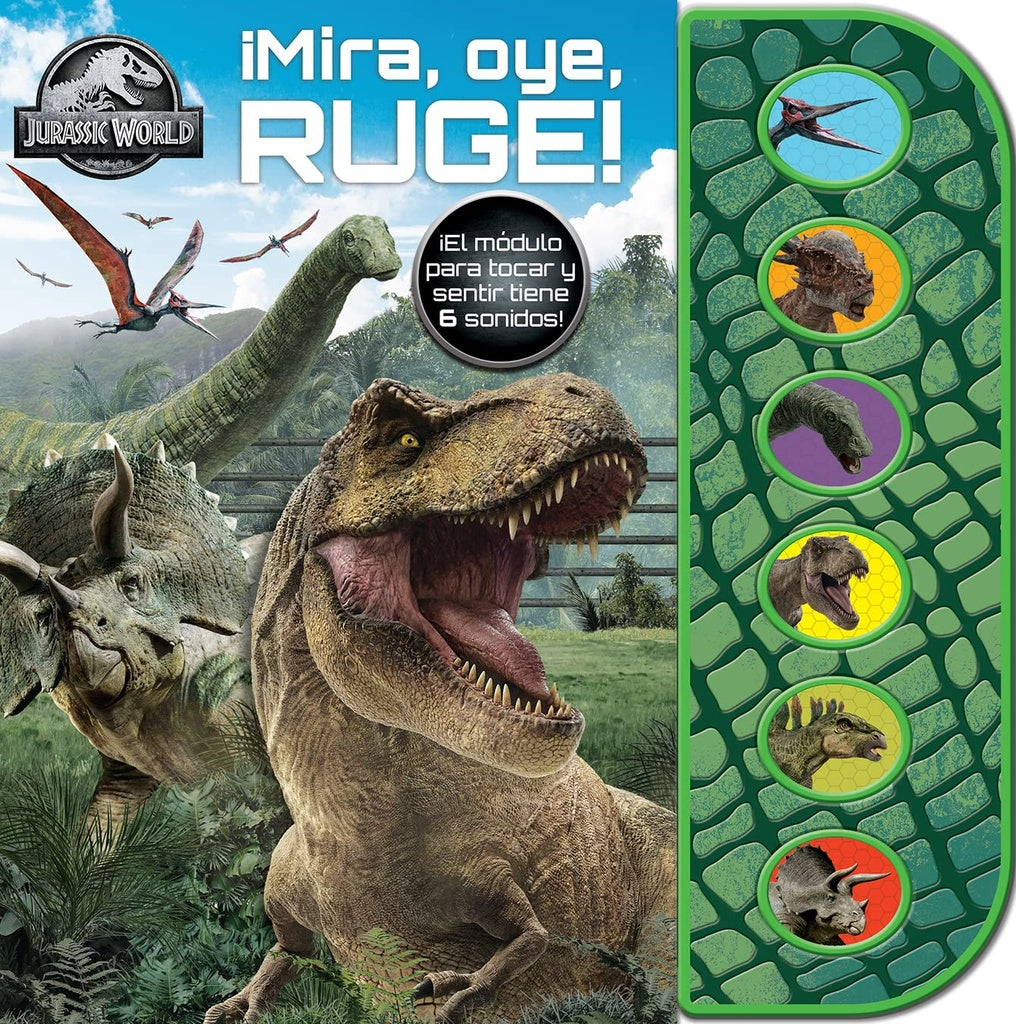 ¡Mira, Oye, Ruge! Jurassic World (libro con sonidos) | PHOENIX INTERNATIONAL