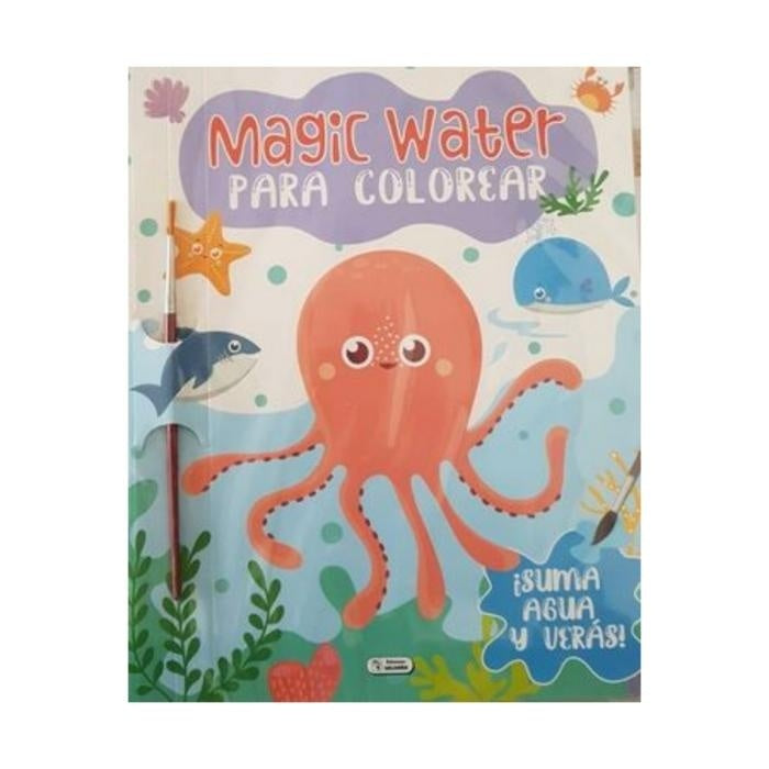 Magic water para colorear. Pulpo | Editorial Saldaña