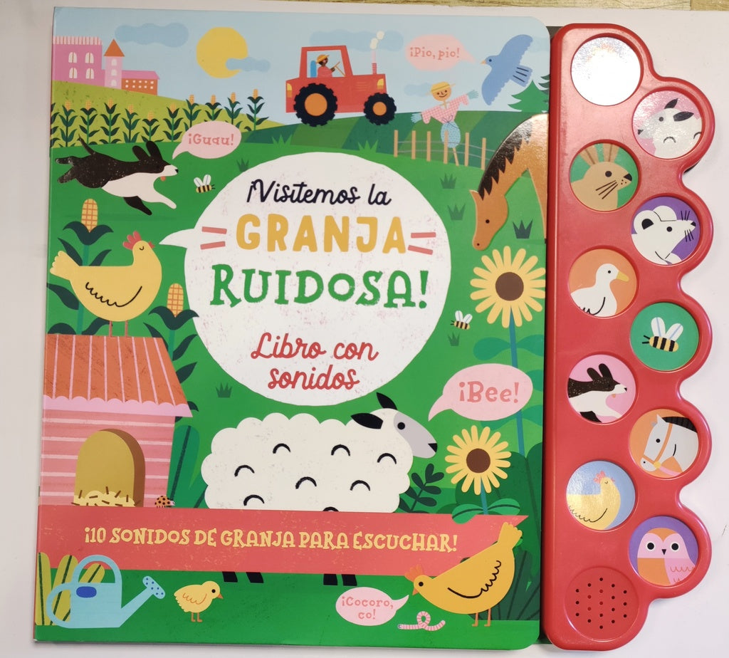 Visitemos la granja ruidosa. Libro con sonidos | Agua de Mayo