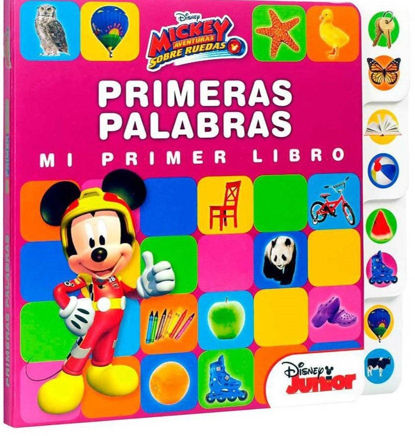 Primeras palabras. Mi primer libro. Mickey aventuras sobre ruedas | The Novelty Book