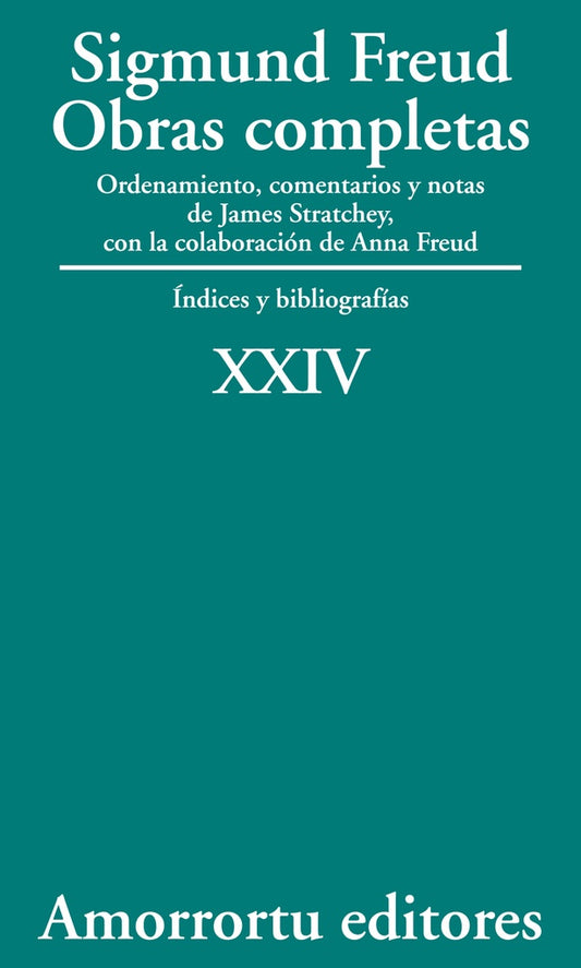 Obras Completas. Tomo XXIV: Índices y Bibliografías | Sigmund Freud