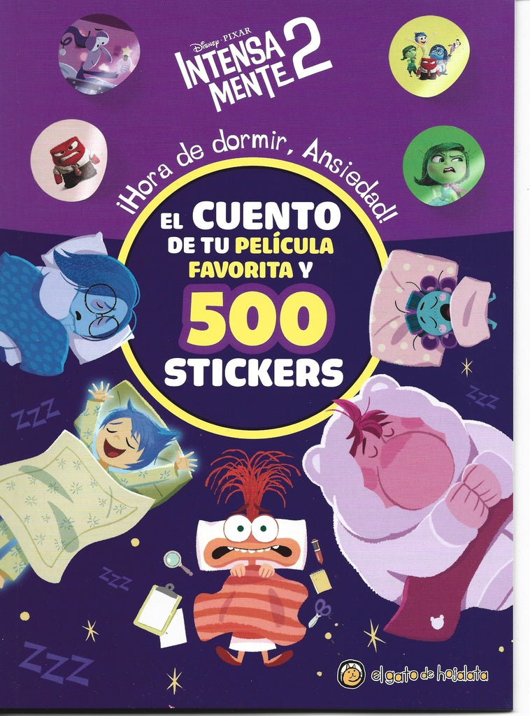 Intensa mente 2. Hora de dormir, ansiedad!( 500 stickers). Mundo de Stickers  | Disney