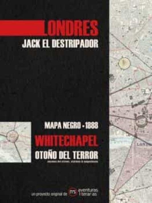 Londres. Jack el destripador. Mapa negro - 1888 | Aventuras literarias