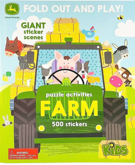 FARM. PUZZLE ACTIVITIES. 500 STICKERS