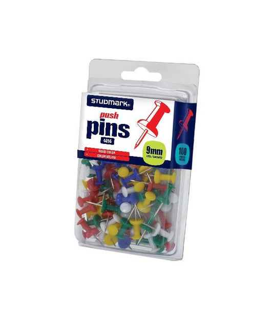 Chinches de color con cabezal, pack 100 | PAPELERÍA
