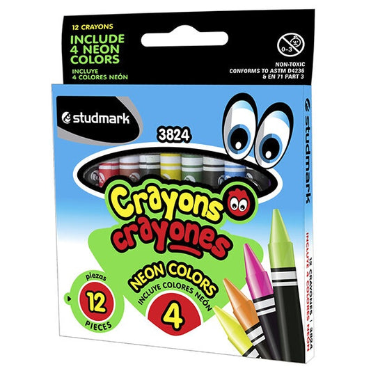Crayones 8 colores + 4 neones
 | PAPELERÍA