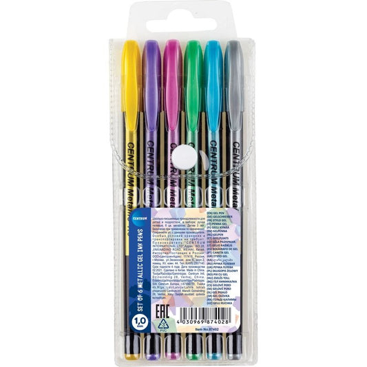 Lapiceras de Gel metalizadas (6 colores) | PAPELERÍA