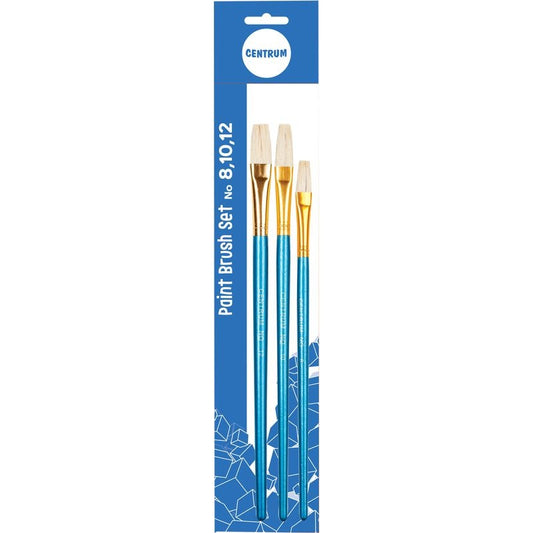 Set de pinceles redondos 3 piezas (8, 10 y 12) | PAPELERÍA