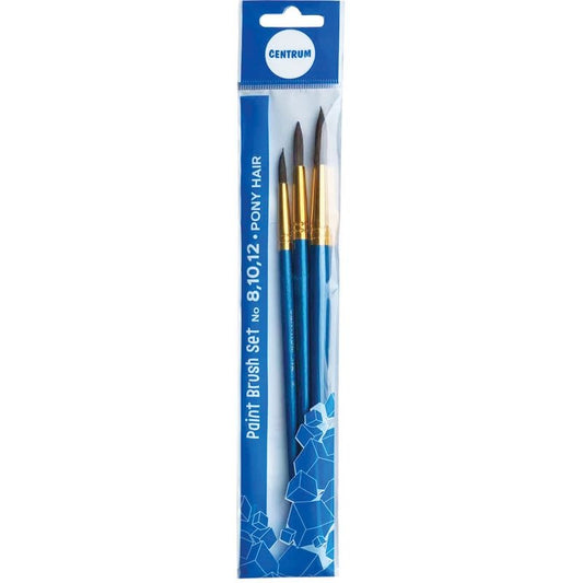 Set de pinceles redondos 3 piezas (8, 10 y 12) | PAPELERÍA
