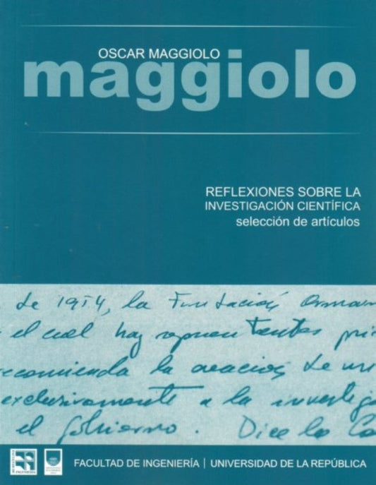 REFLEXIONES SOBRE LA INVESTIGACION CIENTIFICA | MAGGIOLO OSCAR