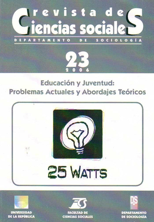 REVISTA DE CIENCIAS SOCIALES N. 23. EDUCACION Y JUVENTUD
