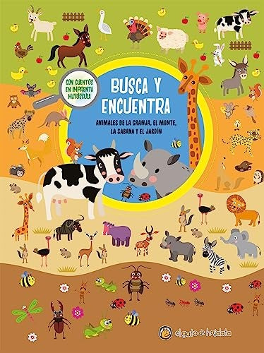 Busca y encuentra animales de la granja, la selva, la sábana y el jardín | EL GATO DE HOJALATA
