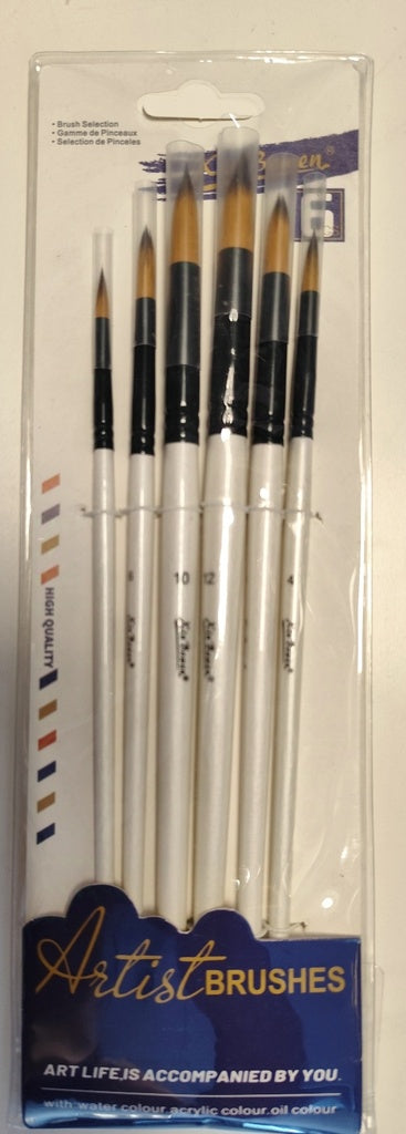 Set de 6 pinceles redondos HB-3352 | PAPELERÍA