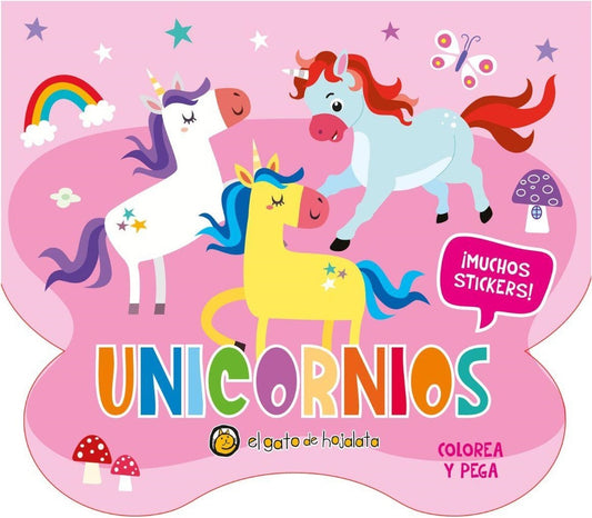Colorea y pega: Unicornios | EL GATO DE HOJALATA