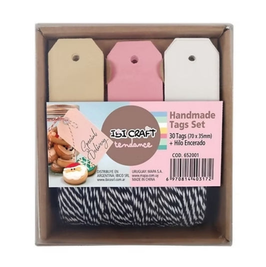 Kit de cordón negro/blanco + 30 etiquetas kraft  Ibi Craft

 | PAPELERÍA