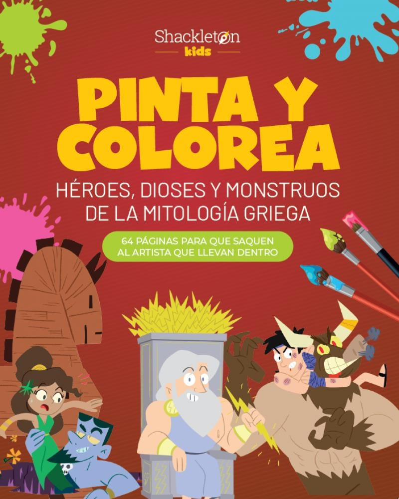 PINTA Y COLOREA  HEROES, DIOSES Y MONSTRUOS DE LA MITOLOGIA GRIEGA