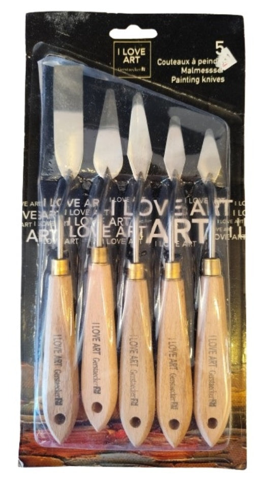 Espátulas de metal con mango de madera GD-005TZ | PAPELERÍA