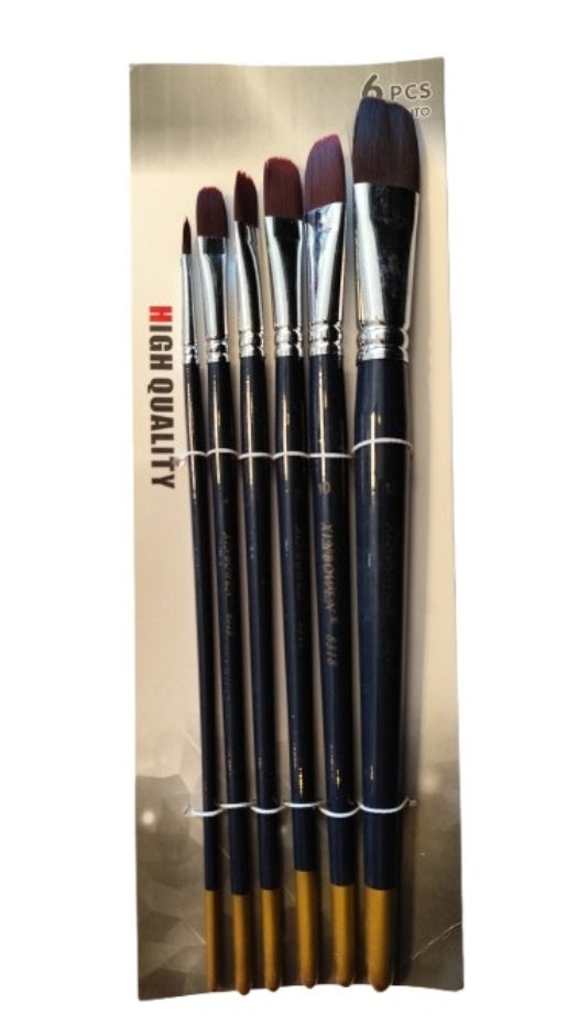 Set de 6 pinceles de pelo de poni | PAPELERÍA