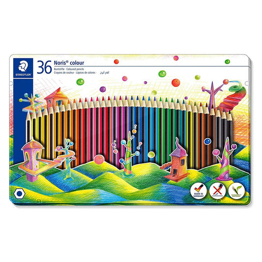 Caja de metal con 36 Lápices de colores Staedtler | PAPELERÍA