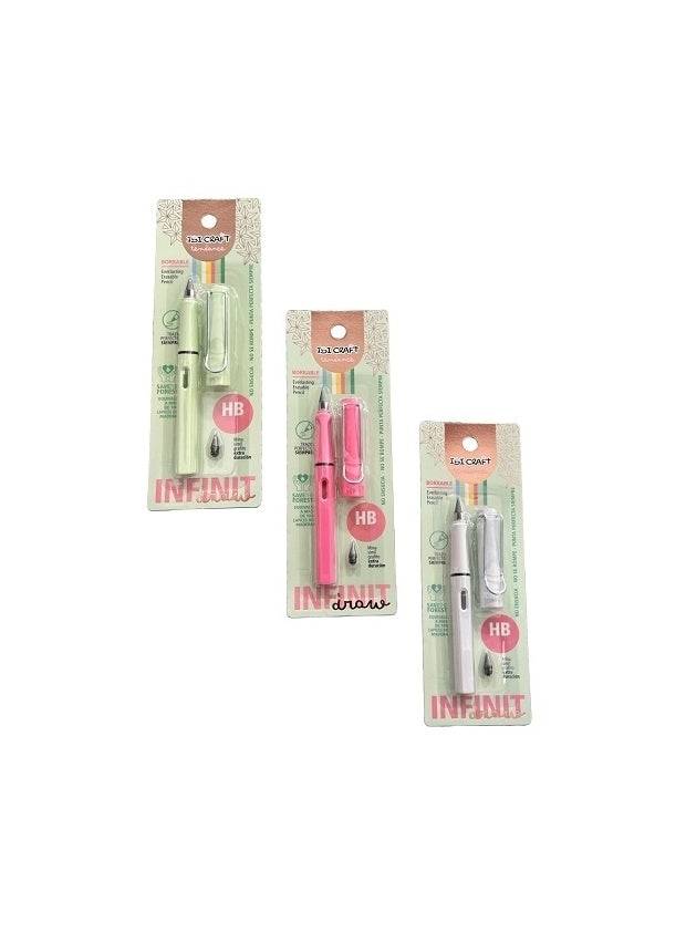 Lápiz infinito IBI Craft Tendance + mina adicional (rosado, blanco y verde)

 | PAPELERÍA