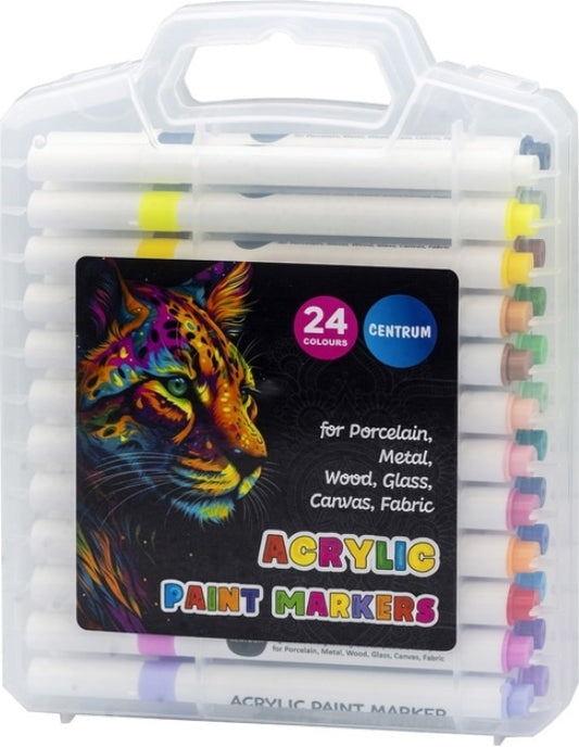 Marcadores acrílicos en estuche x24 Centrum | PAPELERÍA