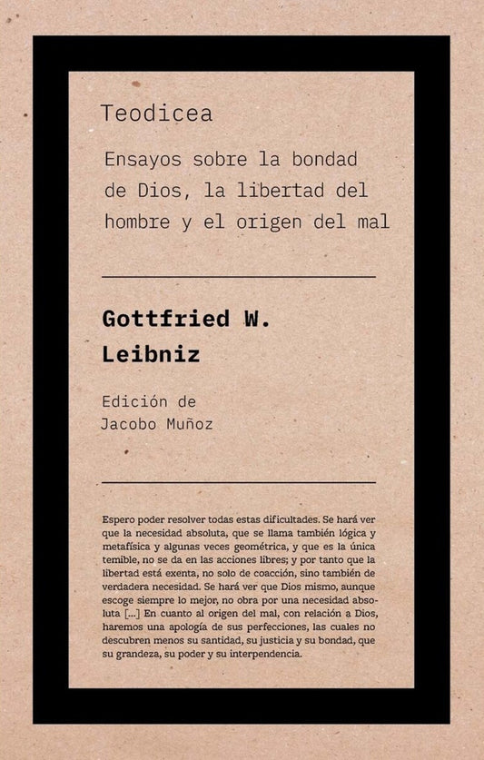 TEODICEA | Gottfried W. Leibniz