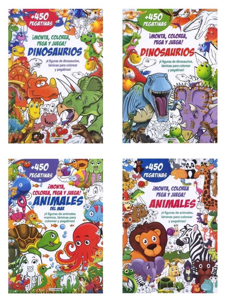 ¡Monta, colorea, pega y juega! (varios títulos) | Varios autores