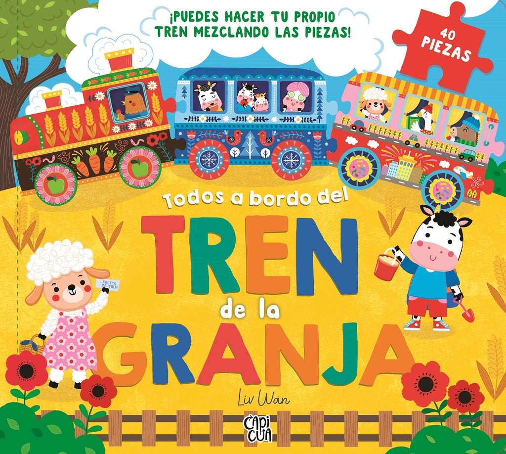 Todos a bordo del tren de la granja (Libro rompecabezas)  | LIV WAN