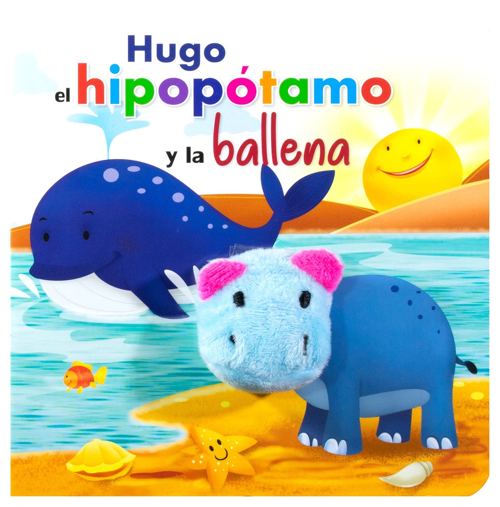Libro con marioneta: Hugo el hipopótamo y la ballena | Varios autores