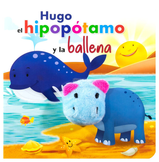 Libro con marioneta: Hugo el hipopótamo y la ballena | Varios autores