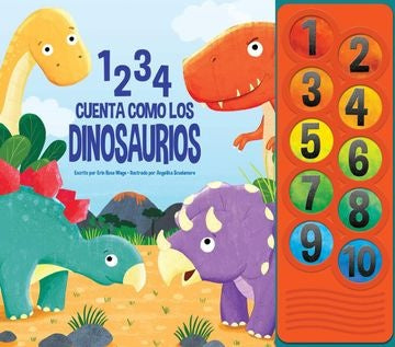 1,2,3,4 CUENTA COMO DINOSAURIO CON 10 BOTONES DE SONIDO