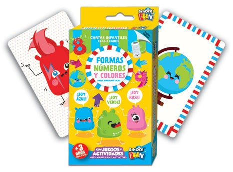 Cartas infantiles. Formas, números y colores | School Fun