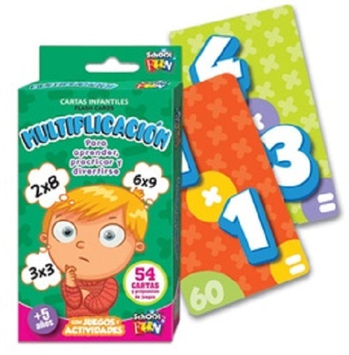 Cartas infantiles. Multiplicación | School Fun