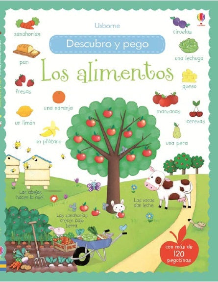 Los alimentos. Descubro y pego | USBORNE