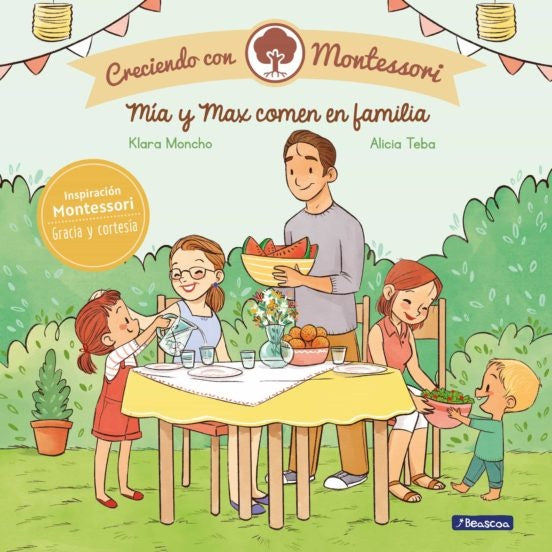 Mía y Max comen en familia. Creciendo con Montessori | KLARA MONCHO