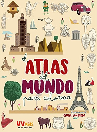 Atlas del mundo para colorear | Varios autores